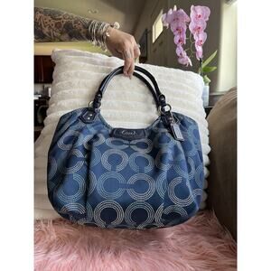 Coach Ashley Dotted Op Art in Dark Blue F23311
